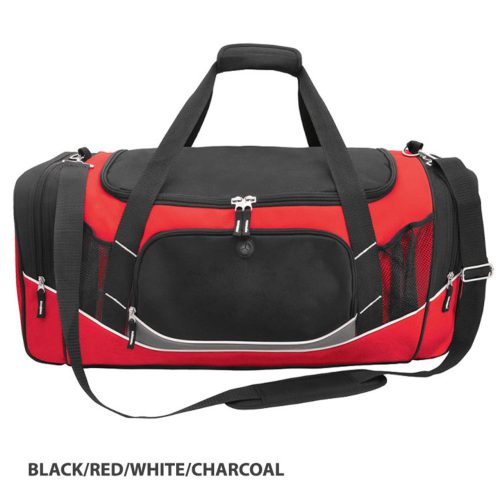 G1345 Atlantis Sports Bag black red white charcoal