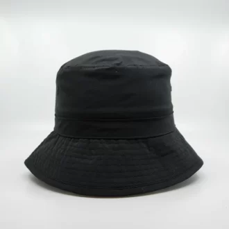 6055 HW24 Microfibre Bucket Hat Black Front