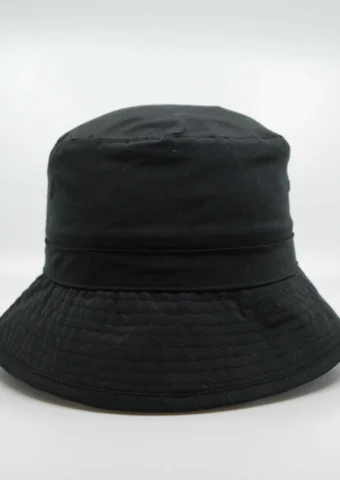 6055 HW24 Microfibre Bucket Hat Black Front