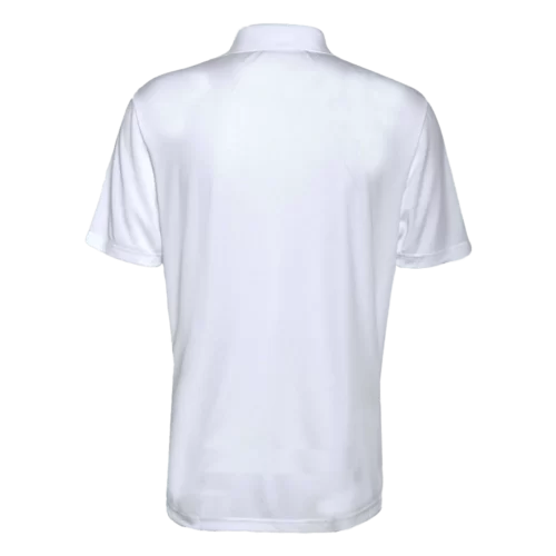 A2302 Adidas Mens Recycled Performance Polo Shirt white back