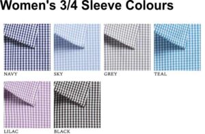 1637WZ Gloweave Westgarth Gingham 3:4 Sleeve Shirt Colours