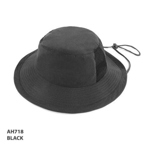 AH718 Microfibre Surf Hat Black