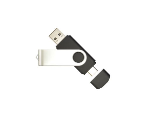 AR172C Swivel USB Flash Drive Dual Express black silver