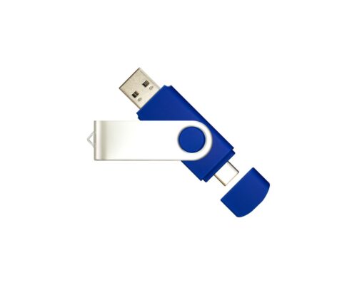 AR172C Swivel USB Flash Drive Dual Express blue