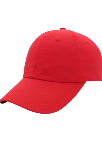 F23600 Headwear24 Crushed Nylon 6 Panel Cap red
