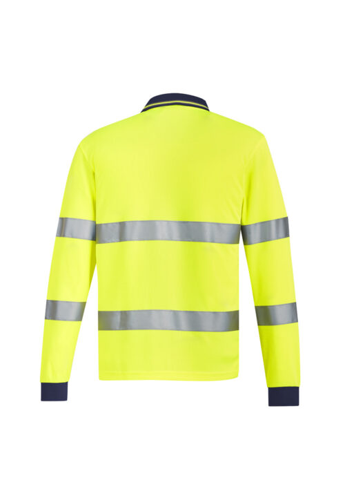 ZH380 Syzmik Hi Vis Bio Motion Taped Polo yellow back