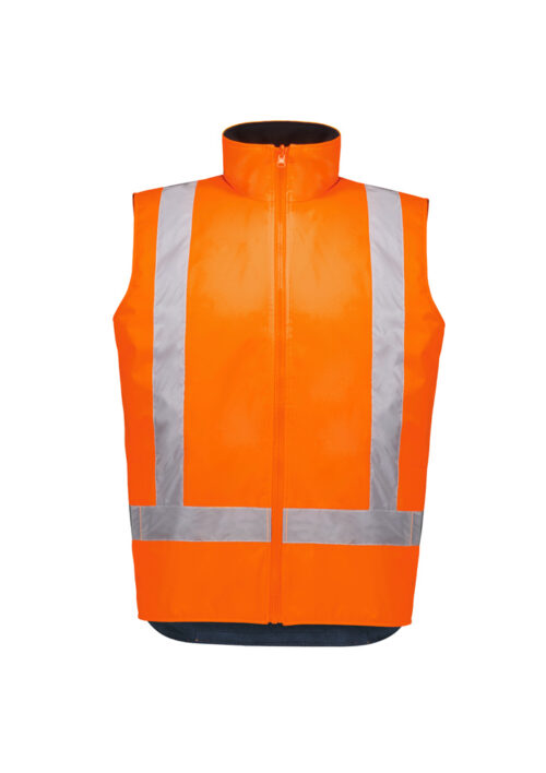 ZV228 Unisex Hi Vis Waterproof Reversible Vest orange