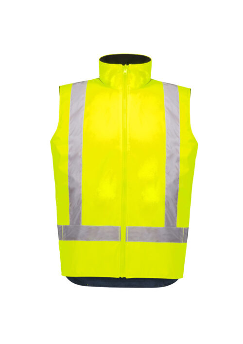 ZV228 Unisex Hi Vis Waterproof Reversible Vest yellow