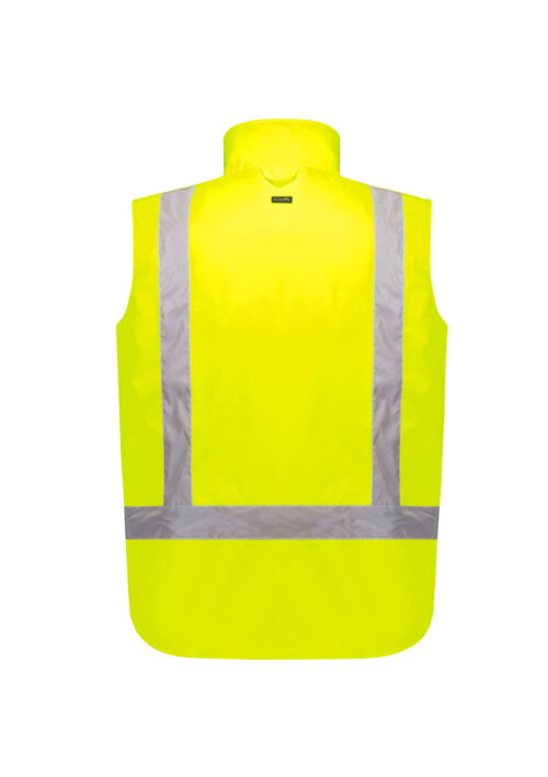 ZV228 Unisex Hi Vis Waterproof Reversible Vest yellow back