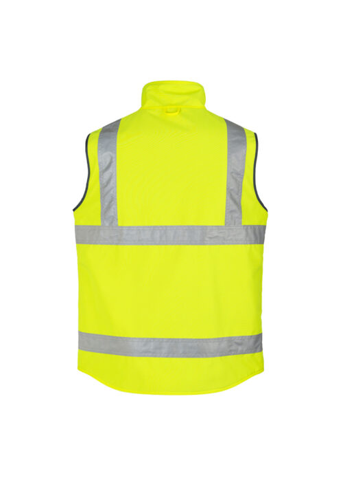 ZV358 Hi Vis Lightweight Waterproof Vest yellow back2