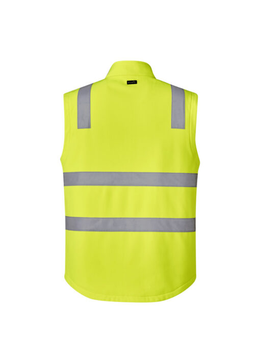 ZV426 Hi Vis Softshell Vest yellow back