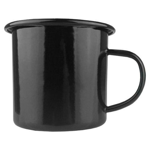 MS037 Enamel Camper Mug black