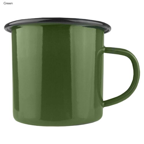 MS037 Enamel Camper Mug green