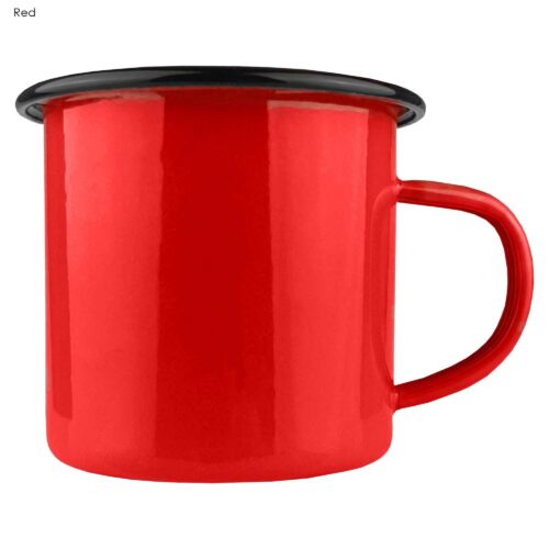 MS037 Enamel Camper Mug red