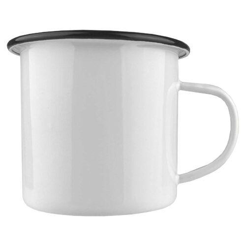 MS037 Enamel Camper Mug white