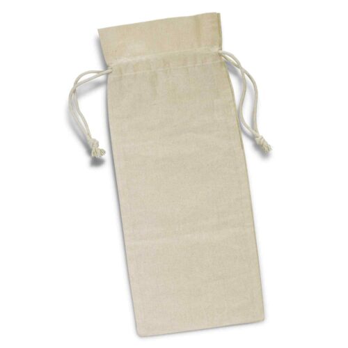 123019 Cotton Wine Drawstring Bag natural