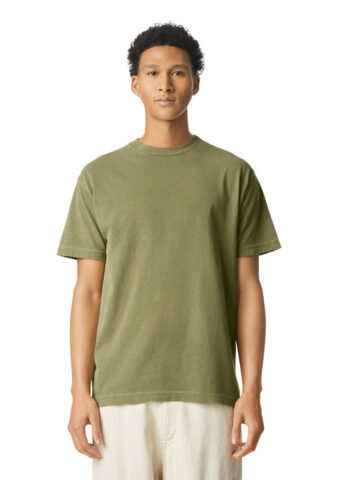 1301GD American Apparel Faded Crewneck T shirt faded army front