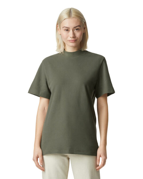 1PQ American Apparel Mockneck T Shirt Lieutenant