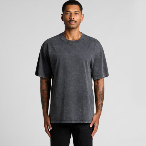 5085 AS Colour Stone Wash Heavy Tee Black Stone Front