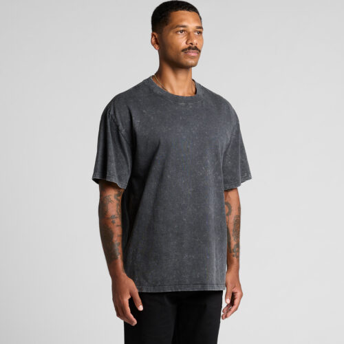 5085 AS Colour Stone Wash Heavy Tee Black Stone side 1