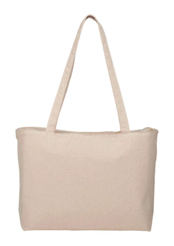 5188 Zippered 10oz Cotton Canvas Shopper Tote 1