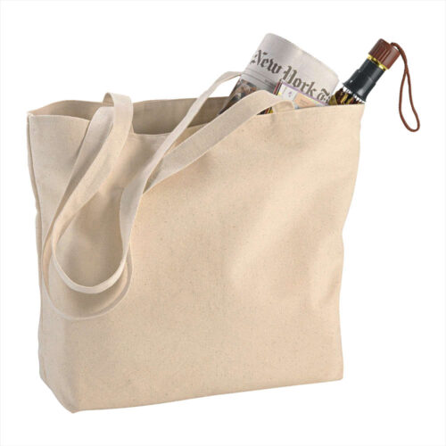 5188 Zippered 10oz Cotton Canvas Shopper Tote 2