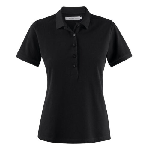 JH200W Neptune Women's Cotton Polo black front