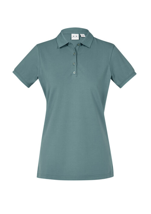 P105LS Womens City Short Sleeve Polo JasperGreen 01 GJtdloq