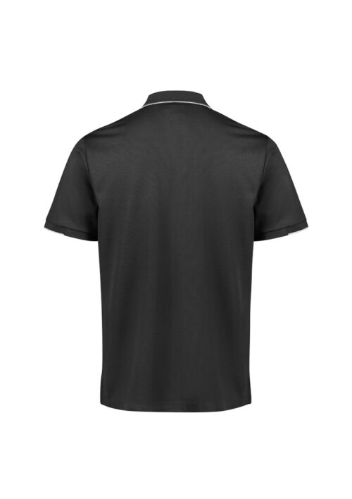 P313MS Mens Focus Short Sleeve Polo Black White 02 aNAo4LW