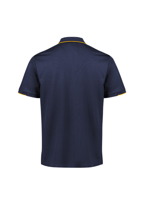 P313MS Mens Focus Short Sleeve Polo Navy Gold 02 fRne59O