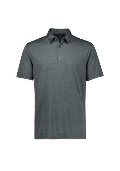 P410MS Mens Orbit Short Sleeve Polo DarkGrey 01