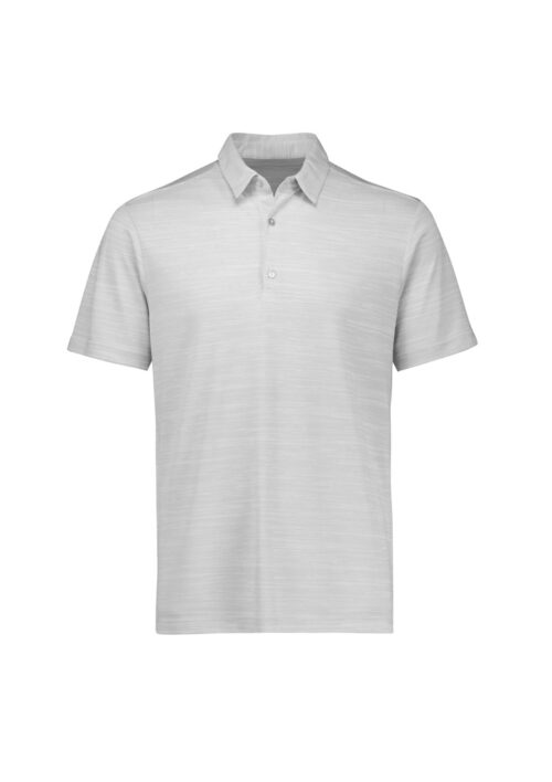 P410MS Mens Orbit Short Sleeve Polo Silver 01