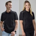 Unisex Grid Short Sleeve Polo