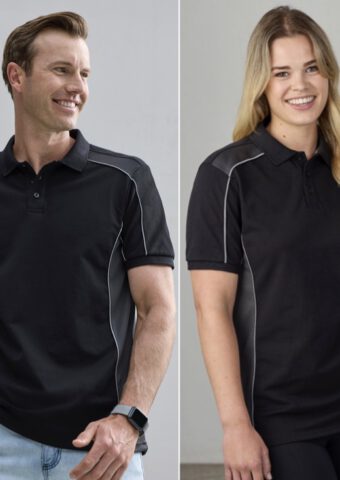 P413US Unisex Grid Short Sleeve Polo Main