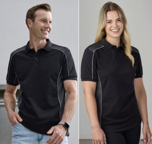 P413US Unisex Grid Short Sleeve Polo Main