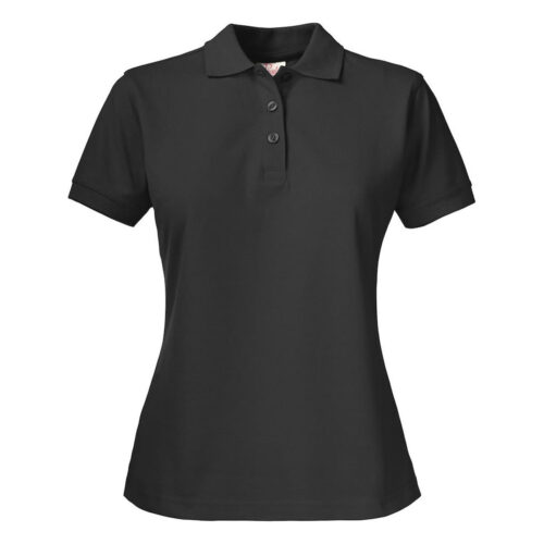 PA201W Surf Pro Women's Cotton Polo black front