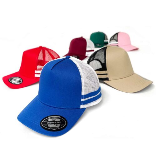 7050 Striped Trucker Cap Group [Web]