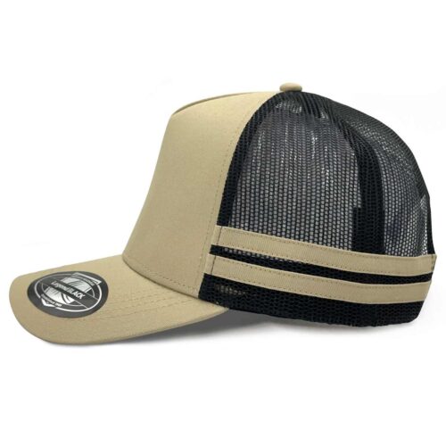 7050 Striped Trucker Cap KB LEFTVIEW [Web]