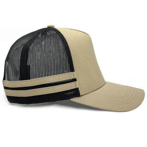 7050 Striped Trucker Cap KB RIGHTVIEW [Web]