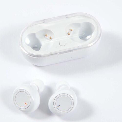 LL6158 Tempest TWS Earbuds Whiteclosedbudsout