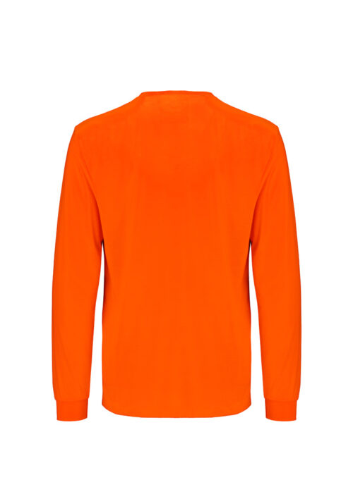 ZH390 Syzmik Mens Hi Vis Long Sleeve Tee orange back