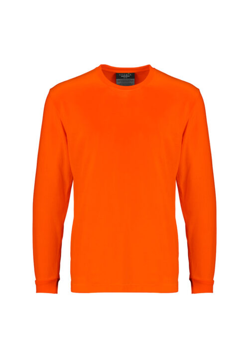 ZH390 Syzmik Mens Hi Vis Long Sleeve Tee orange front