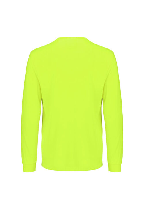 ZH390 Syzmik Mens Hi Vis Long Sleeve Tee yellow back