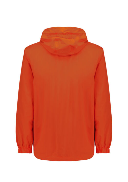 ZJ260 Unisex Super Light Packable Rain Jacket orange back