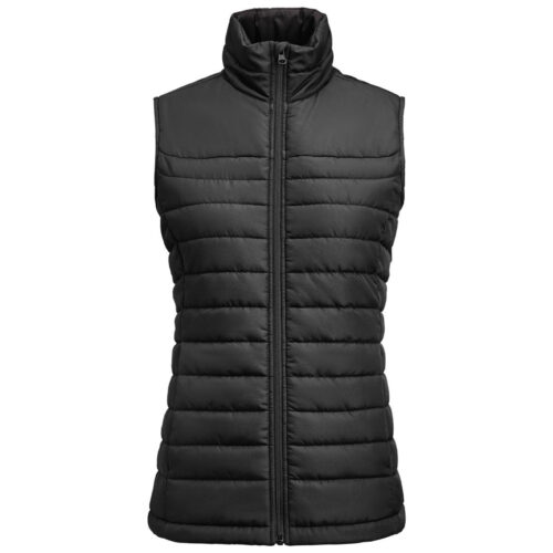 JH135W Arches Women's Puffer Vest black front