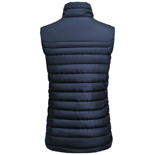 JH135W Arches Women's Puffer Vest navy back