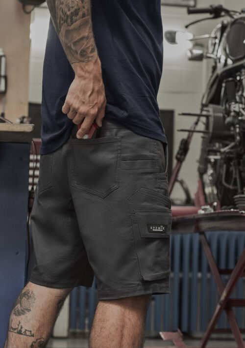 Syzmik ZS605 Mens Rugged Cooling Stretch Short aTalent Charcoal 03