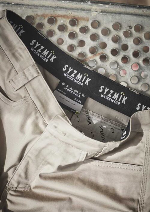 ZS235 Syzmik Mens Essential Stretch Cargo Short Talent Stone 04