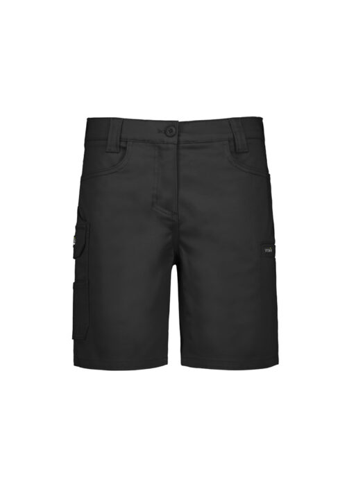 ZS735 Syzmik Womens Essential Stretch Cargo Short Product Black 01