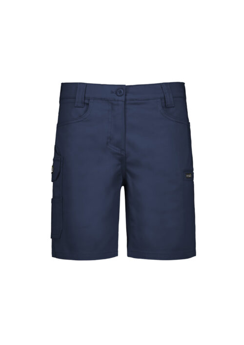 ZS735 Syzmik Womens Essential Stretch Cargo Short Product Navy 01